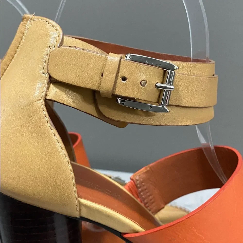 Rebecca Minkoff Double Strap Block Heel Open Toe Sandals/Heels Size 7